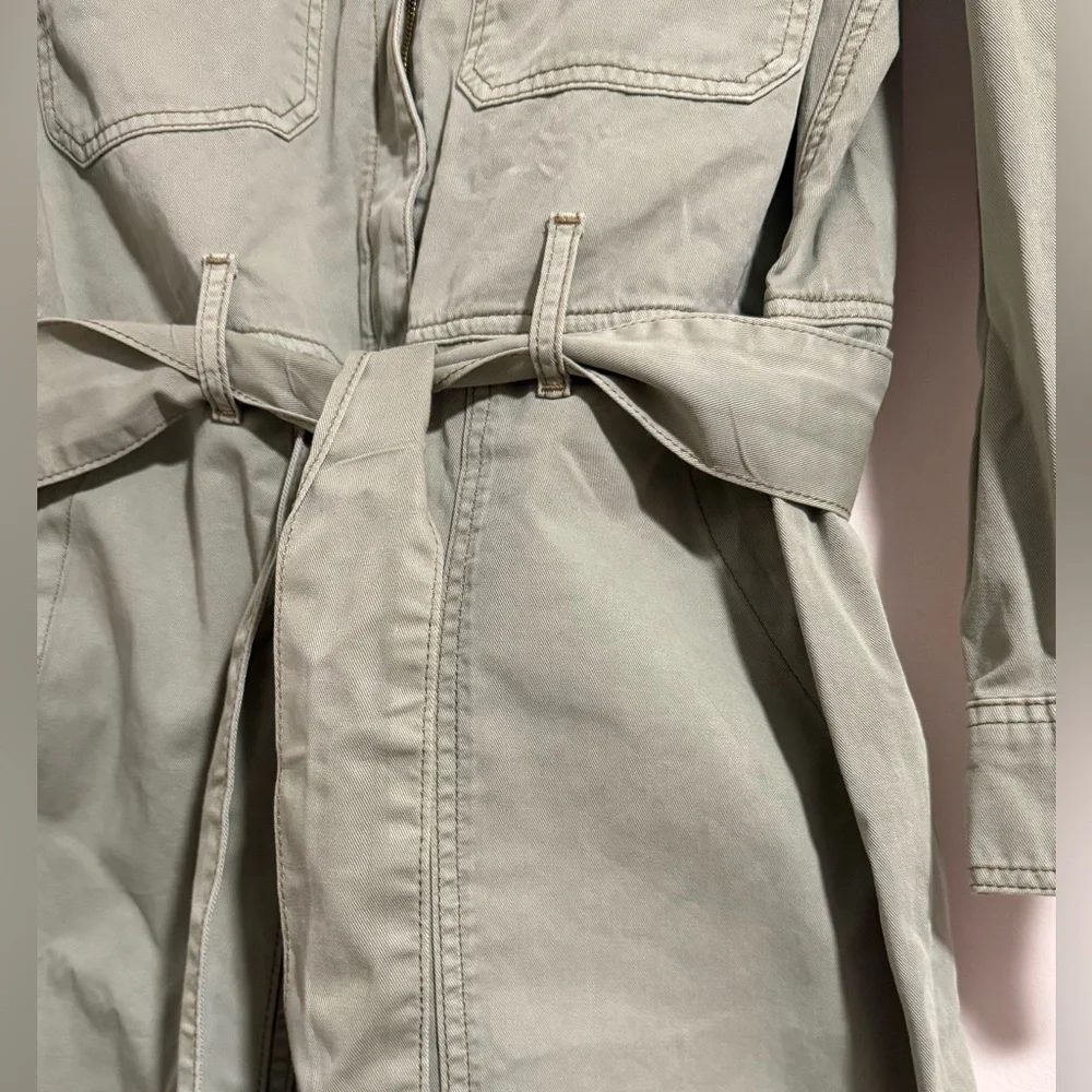 NWT Me + Em super soft utility jumpsuit sage green organic cotton size 10 - Picture 12 of 12